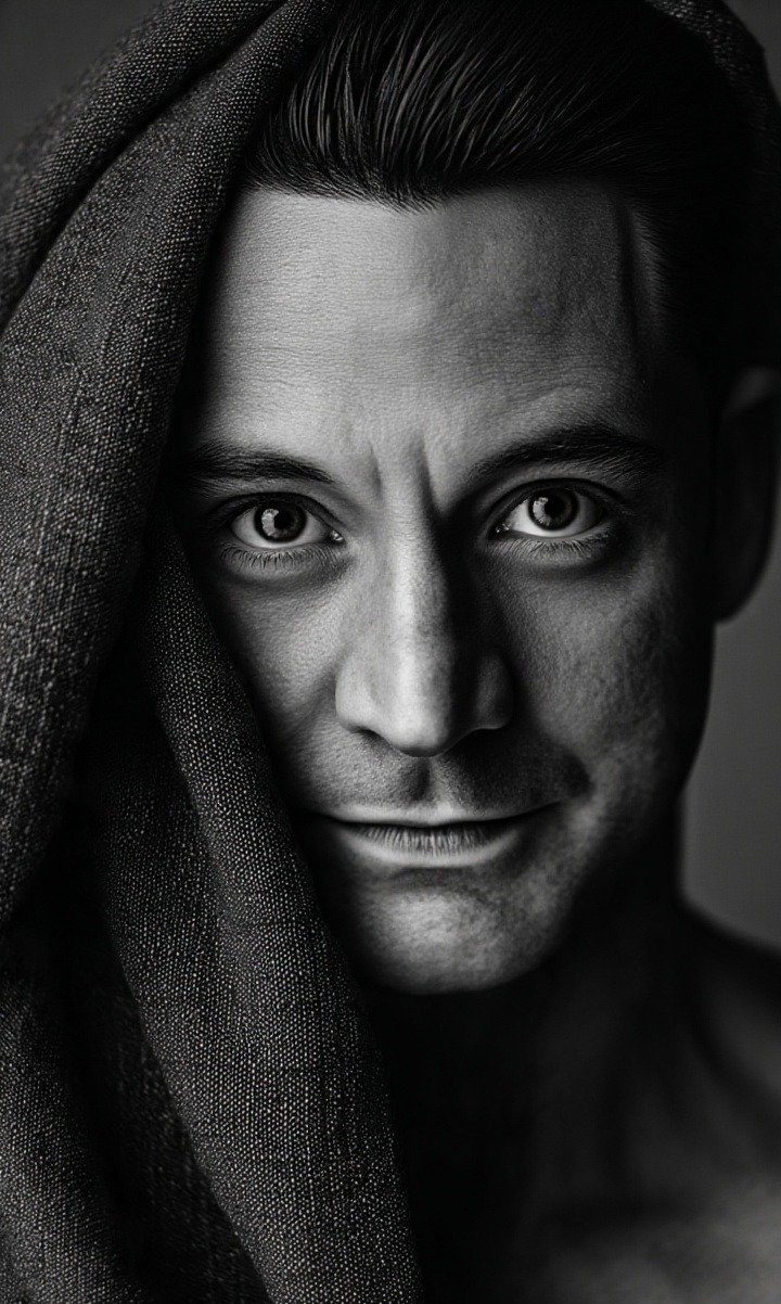Black and white portrait of Bryan J. Hayes